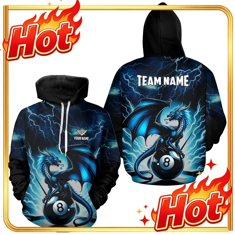 3D Printing Custom - 2025 New Billiards Graphic Hoodies For