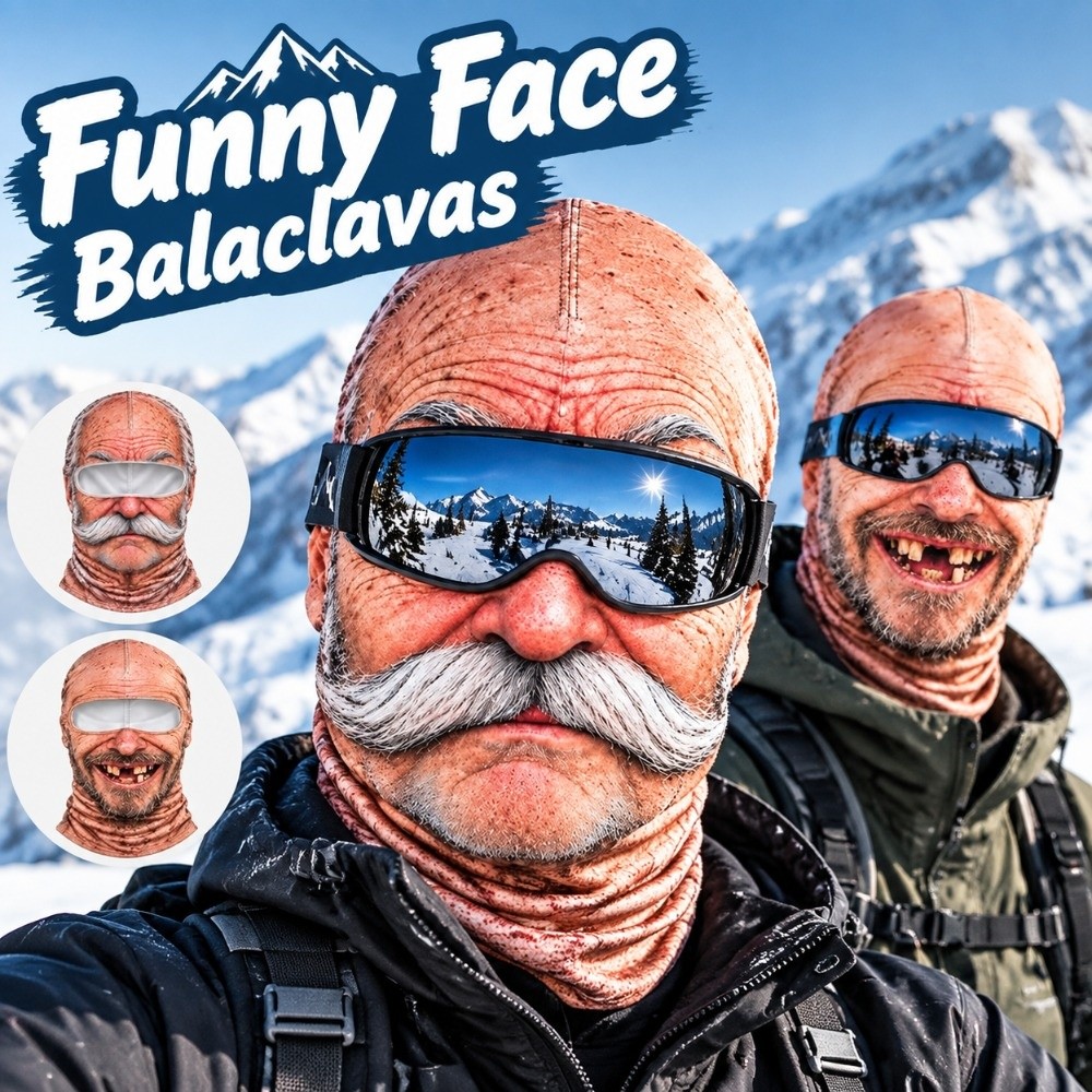 Winter Funny Old Man Ski Mask  - đánh giá và giá 3D Printing Mask